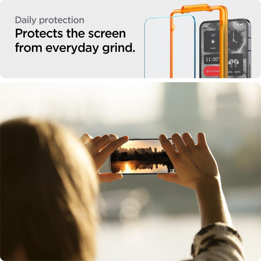 Spigen® (x2.Pack) GLAS.tR™ ALIGNmaster HD AGL06981 Nothing Phone (2) Premium Tempered Glass Screen Protector