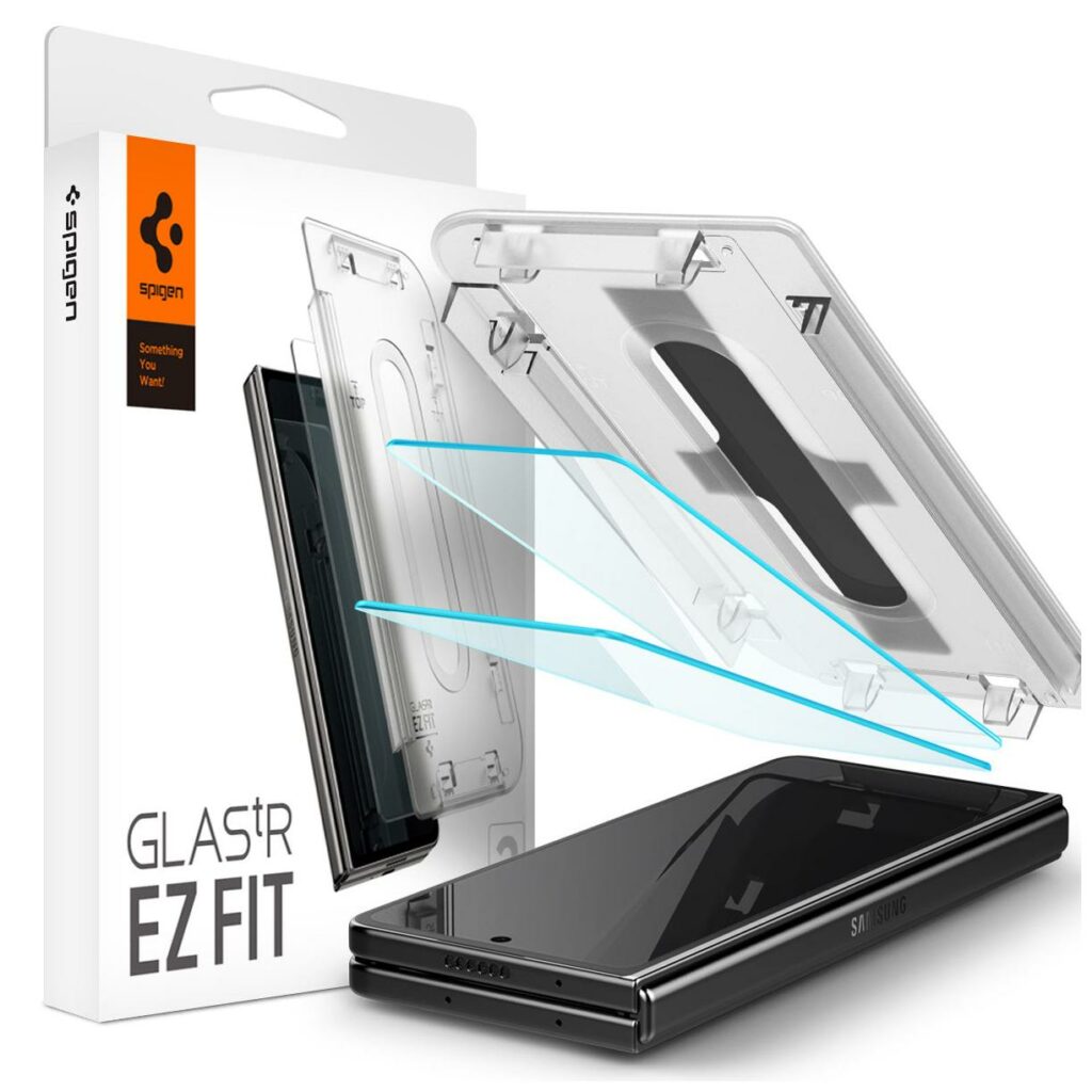 Spigen® (x2.Pack) GLAS.tR™ EZ FIT™ AGL06523 Samsung Galaxy Z Fold 5 Premium Tempered Glass Screen Protector