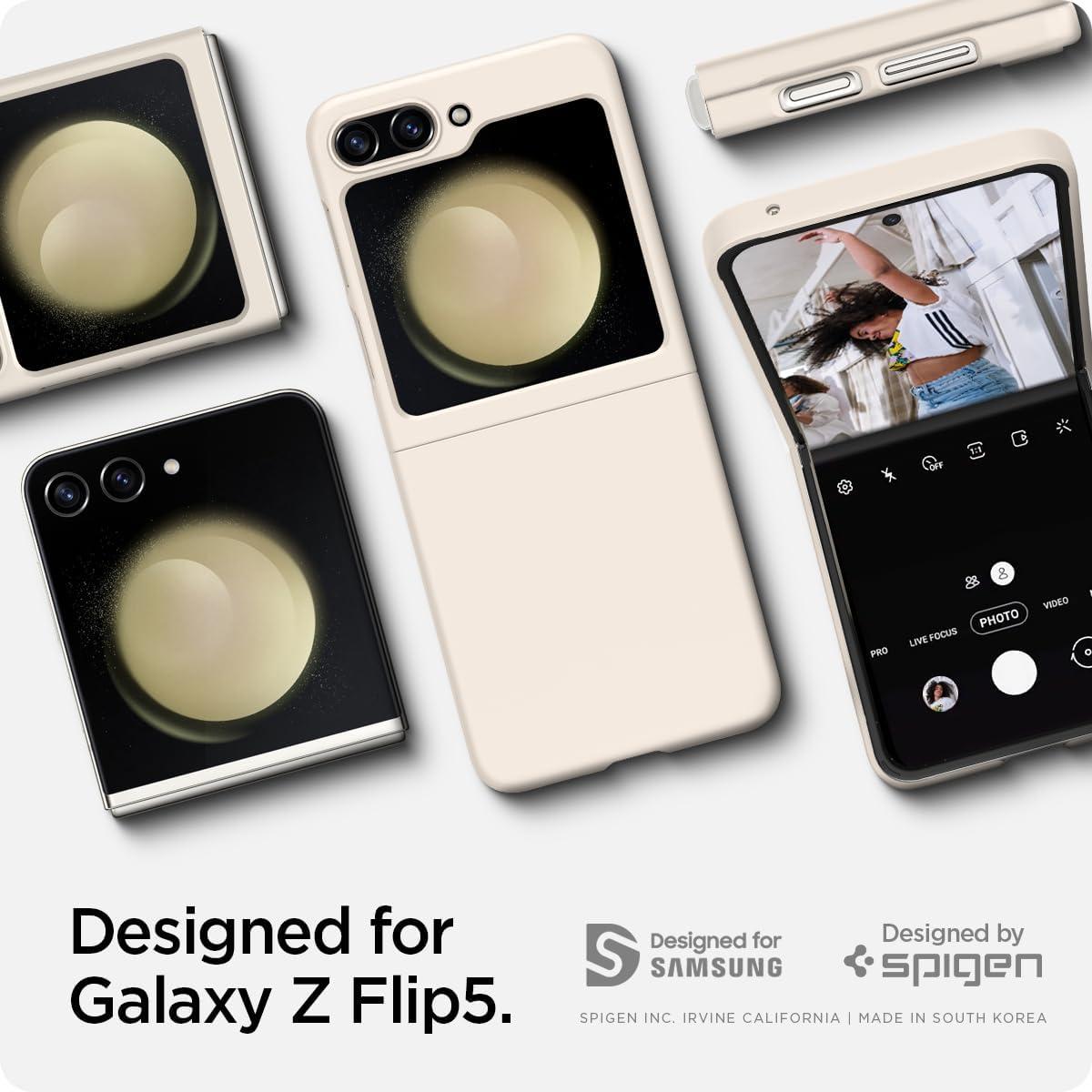 Spigen® Air Skin™ ACS06231 Samsung Galaxy Z Flip 5 Case - Pearled Ivory