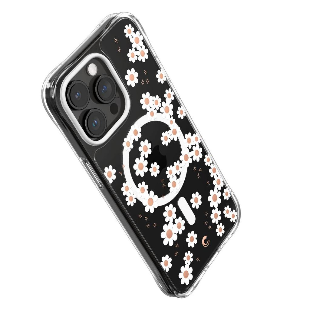 Spigen® Cecile Mag by Cyrill Collection ACS06624 iPhone 15 Pro Max Case – White Daisy