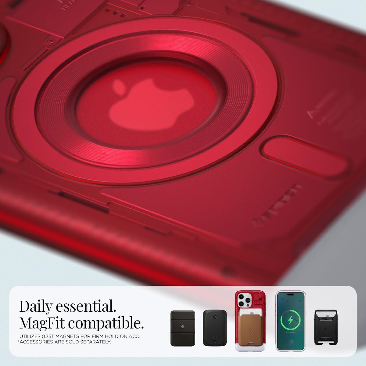 Spigen® Classic C1 (MagFit) ACS06609 iPhone 15 Pro Max Case – Ruby