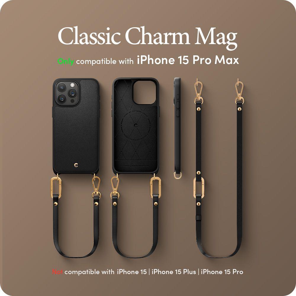 Spigen® Classic Charm Mag by Cyrill Collection ACS06636 iPhone 15 Pro Max Case – Black