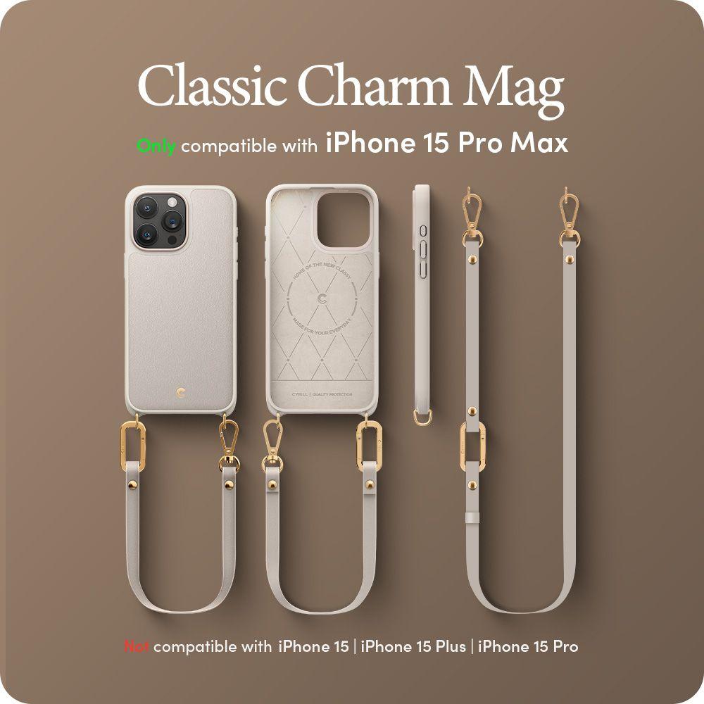 Spigen® Classic Charm Mag by Cyrill Collection ACS06637 iPhone 15 Pro Max Case – Cream