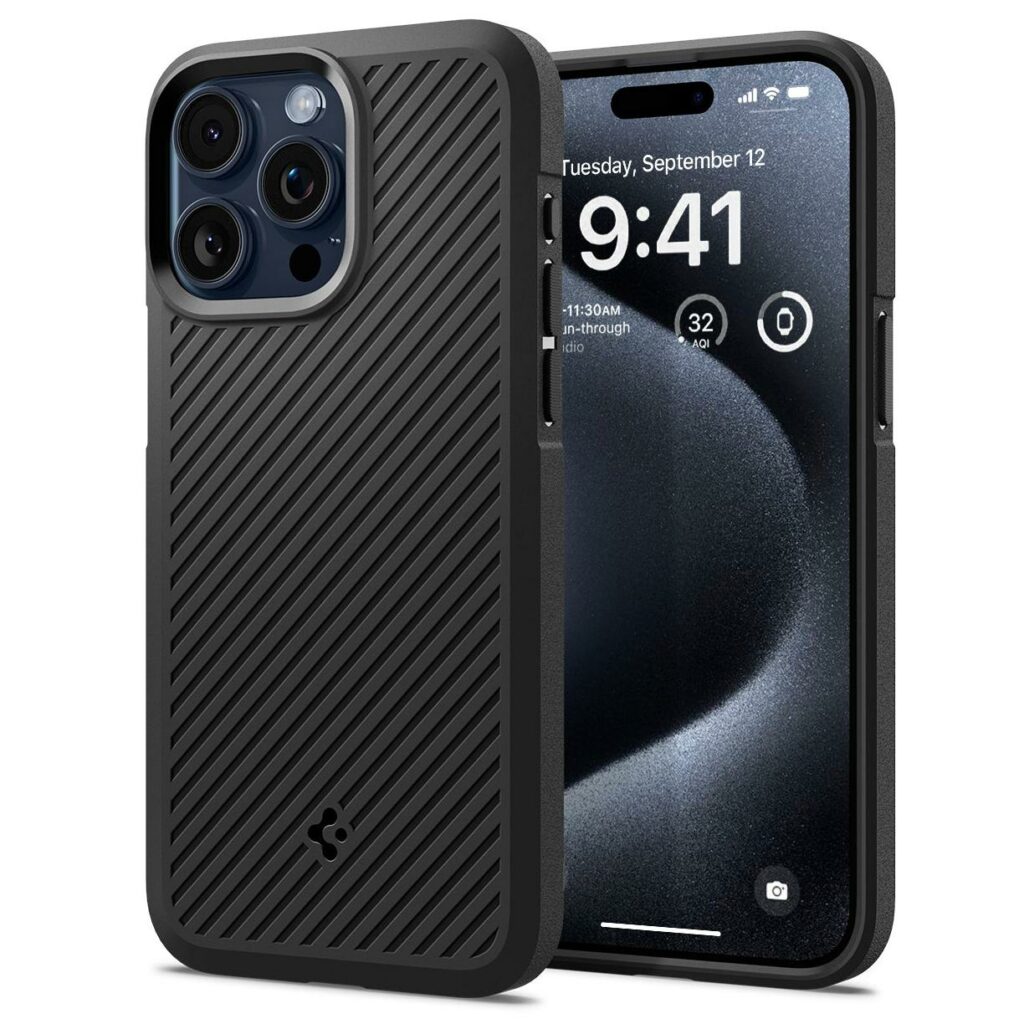 Spigen® Core Armor™ ACS06466 iPhone 15 Pro Case - Matte Black