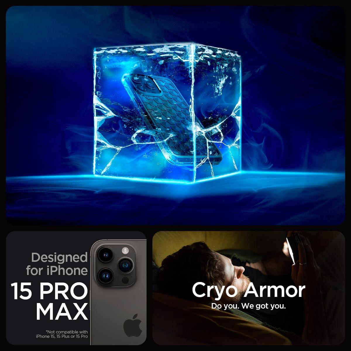 Spigen® Cryo Armor™ ACS06603 iPhone 15 Pro Max Case - Cryo Blue