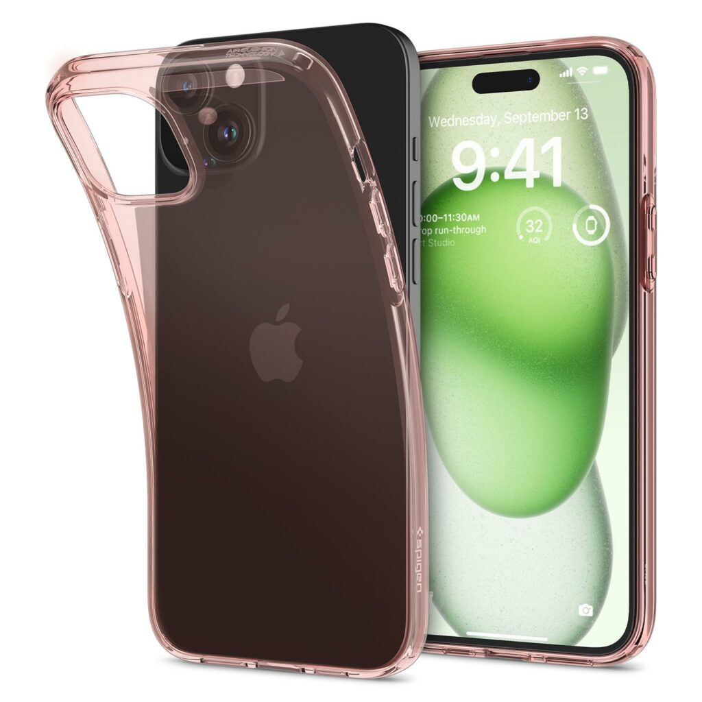 Spigen® Crystal Flex™ ACS06458 iPhone 15 Plus Case – Rose Crystal