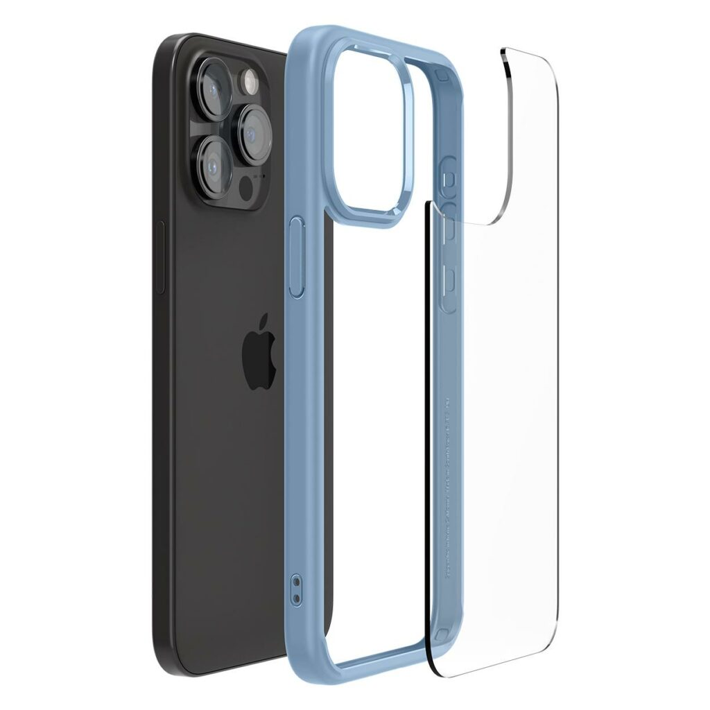Spigen® Crystal Hybrid™ ACS06447 iPhone 15 Pro Max Case – Sierra Blue