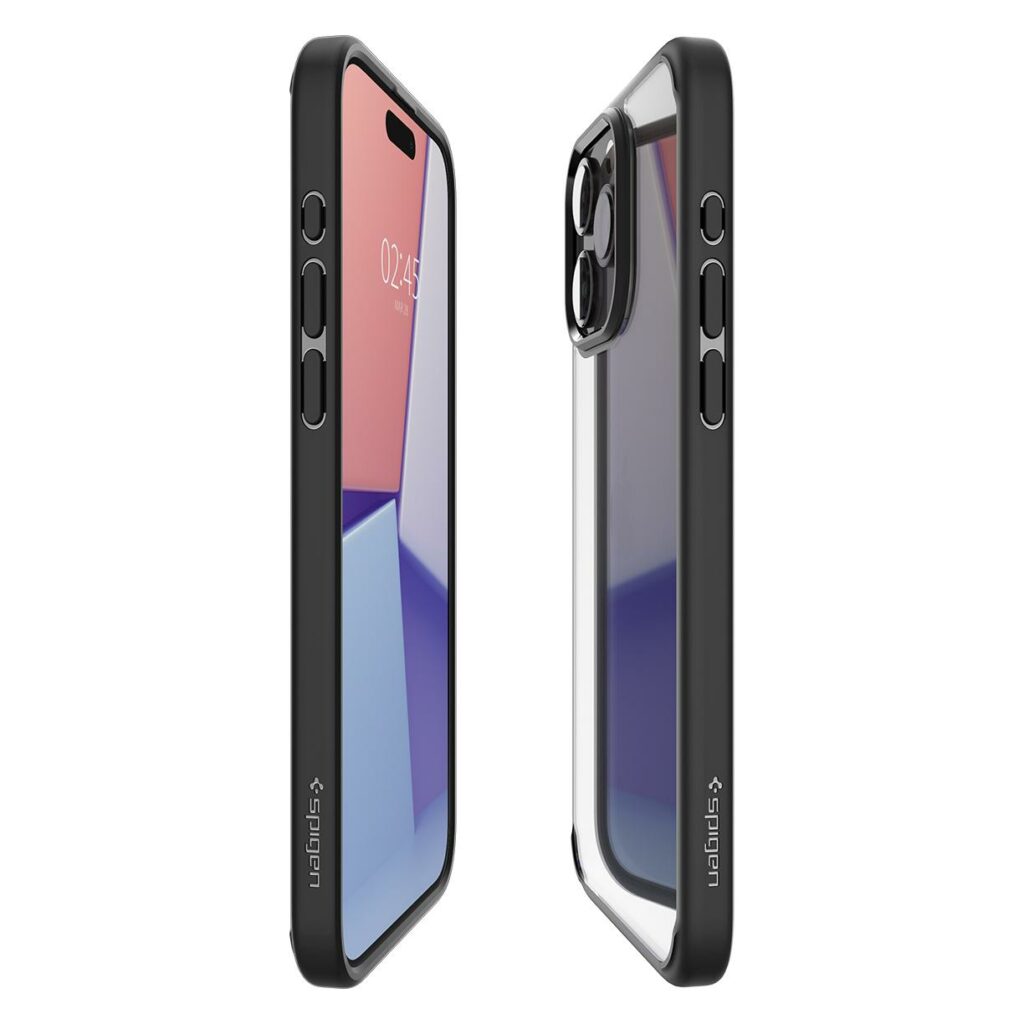 Spigen® Crystal Hybrid™ ACS06449 iPhone 15 Pro Max Case – Matte Black