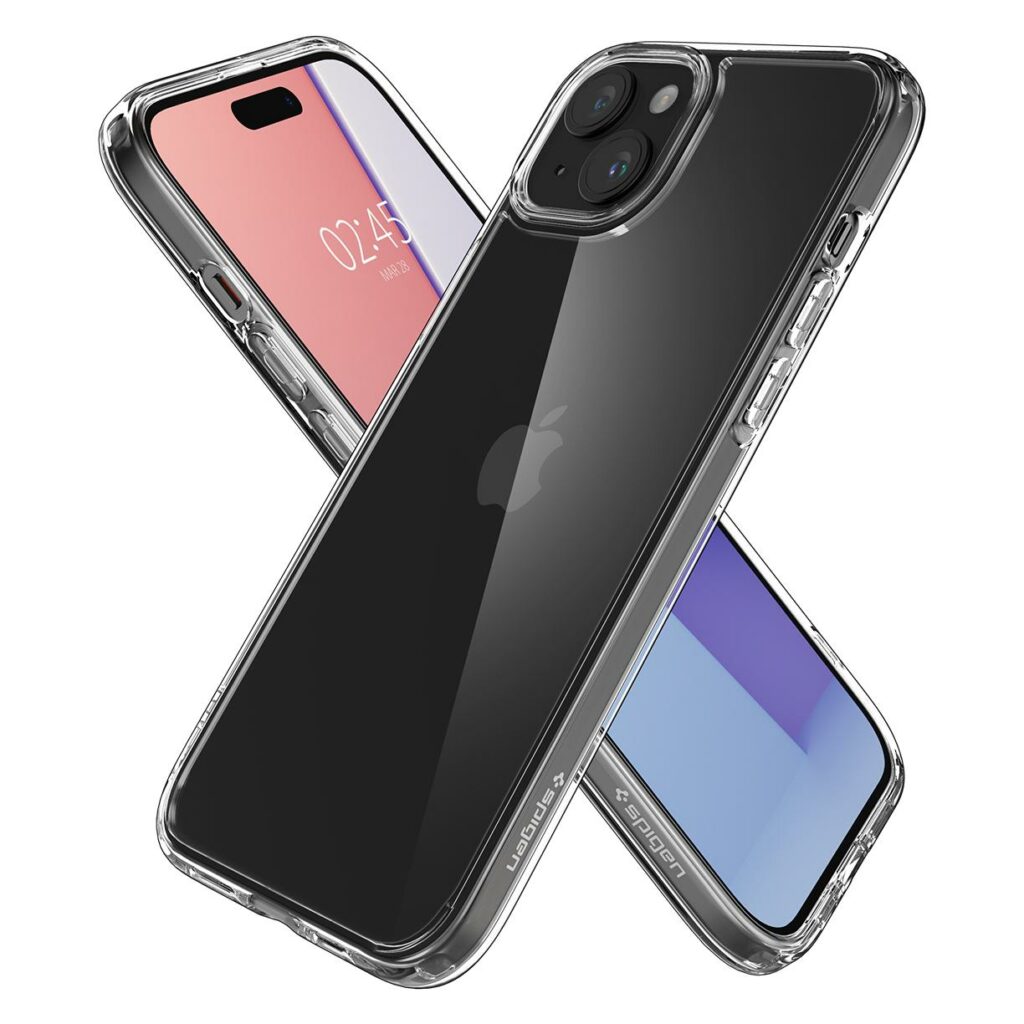 Spigen® Crystal Hybrid™ ACS06459 iPhone 15 Plus Case – Crystal Clear