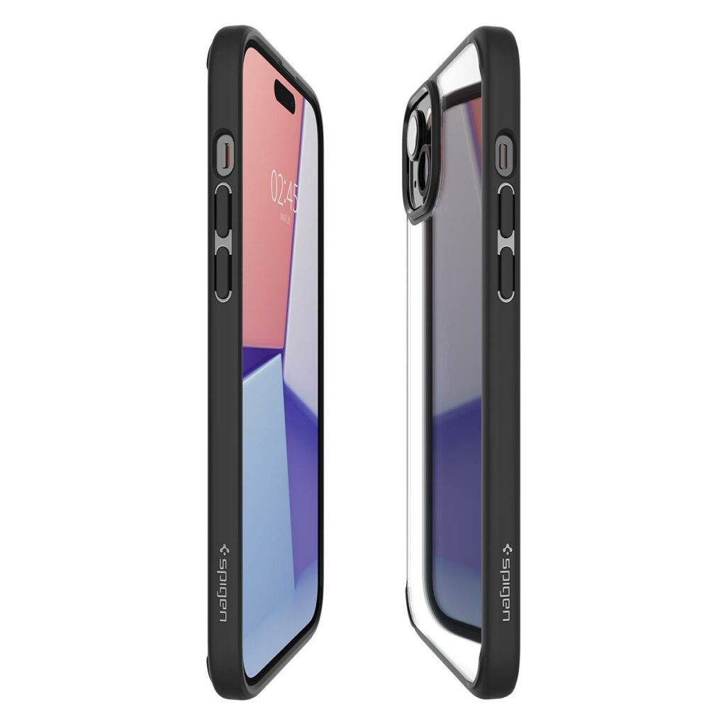 Spigen® Crystal Hybrid™ ACS06462 iPhone 15 Plus Case – Matte Black