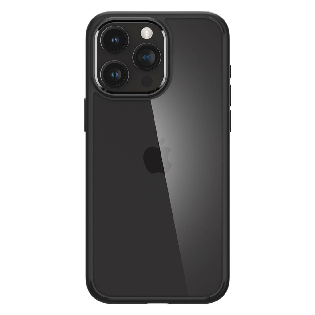 Spigen® Crystal Hybrid™ ACS06474 iPhone 15 Pro Case – Matte Black