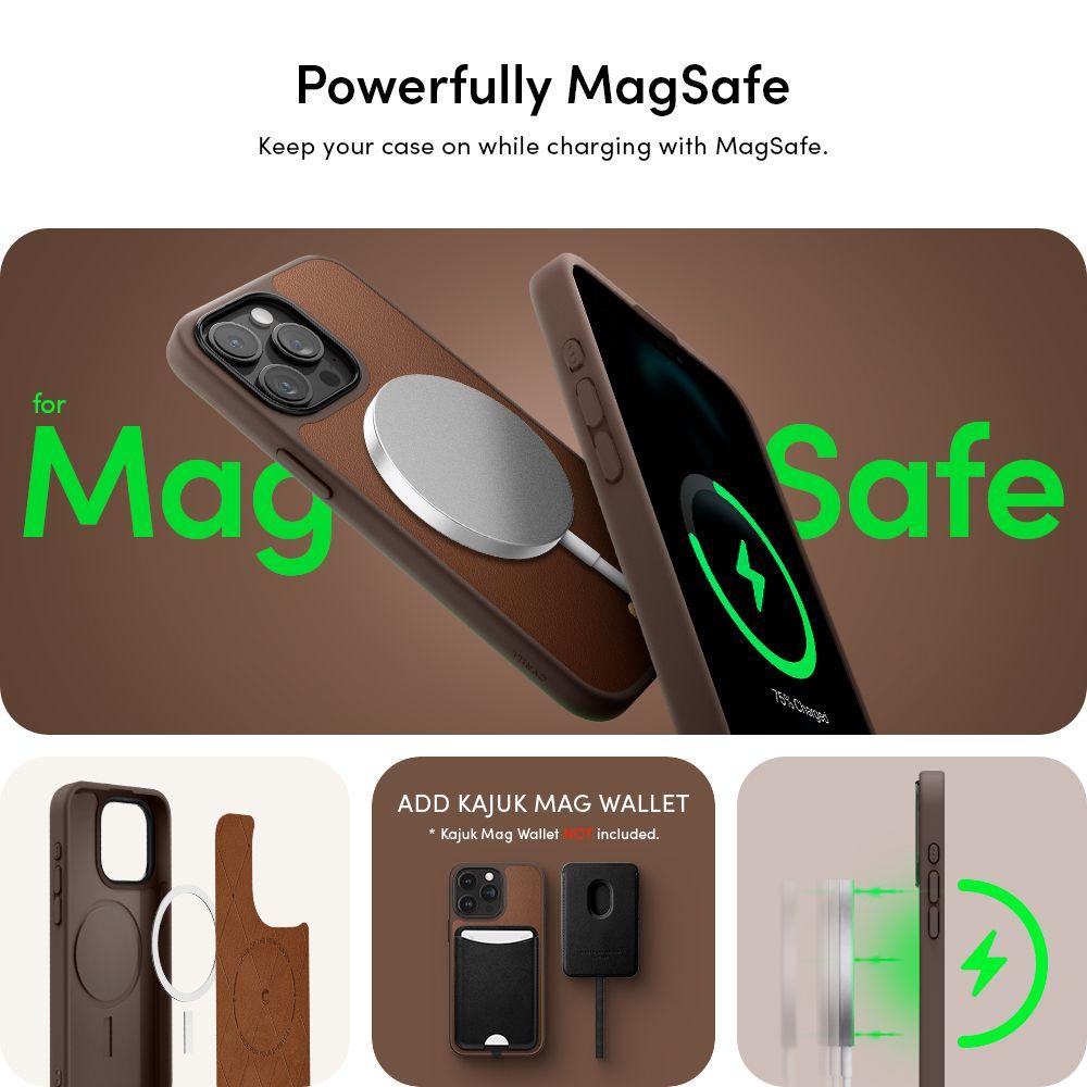 Spigen® Kajuk Mag by Cyrill Collection ACS06634 iPhone 15 Pro Max Case – Saddle Brown