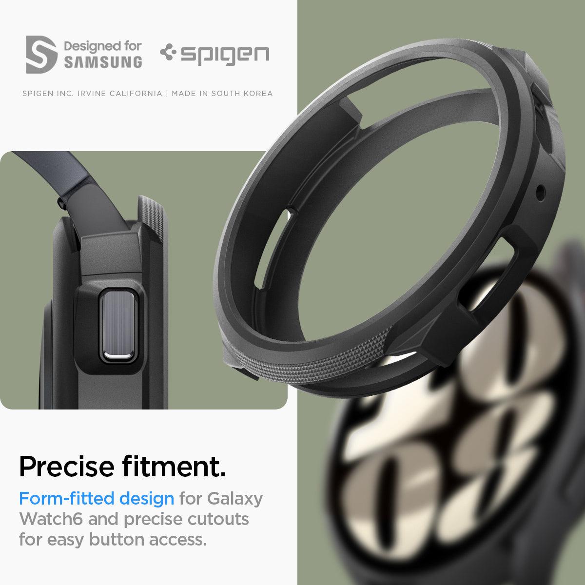 Spigen® Liquid Air™ ACS06392 Samsung Galaxy Watch 6 (44mm) Case - Matte Black