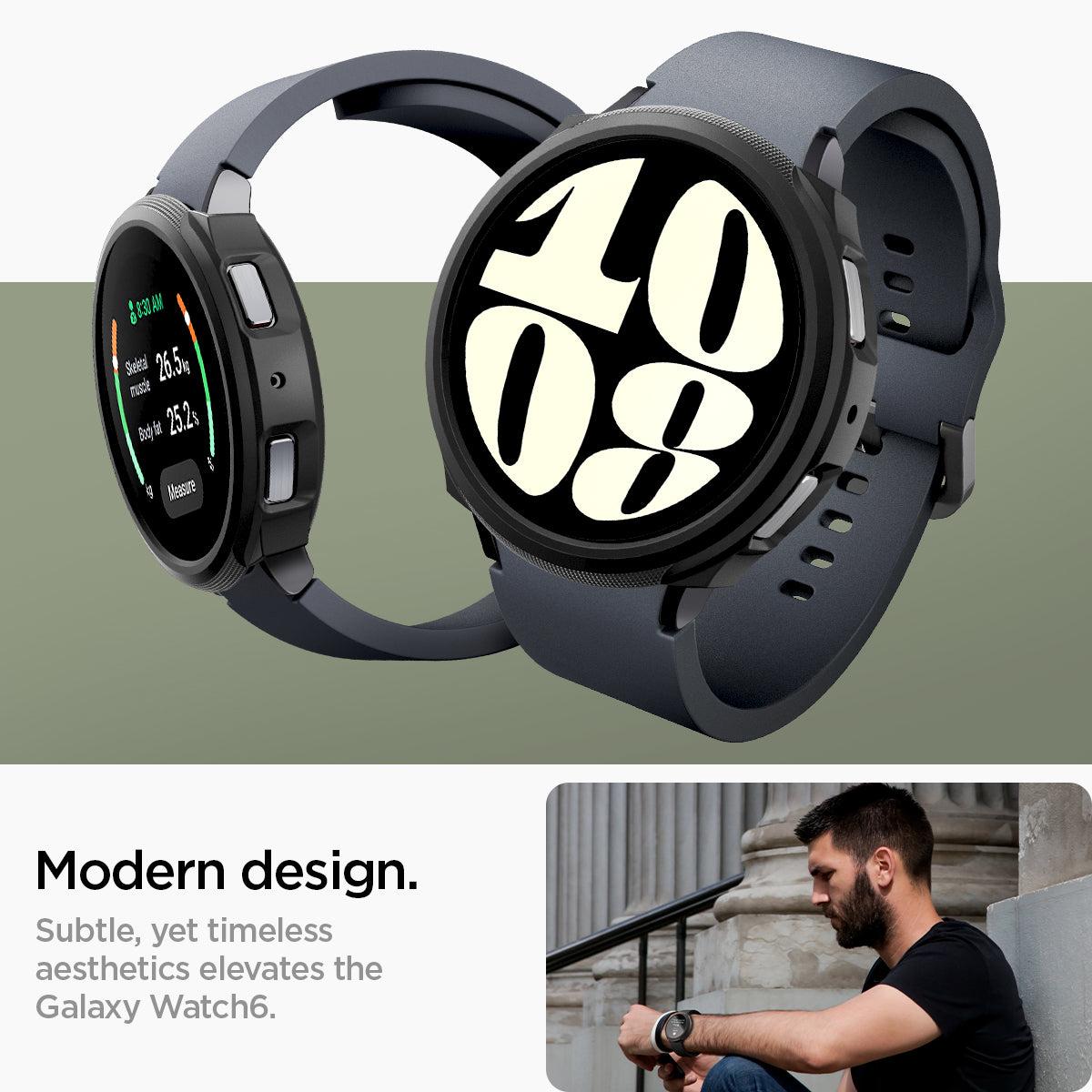 Spigen® Liquid Air™ ACS06393 Samsung Galaxy Watch 6 (40mm) Case - Matte Black