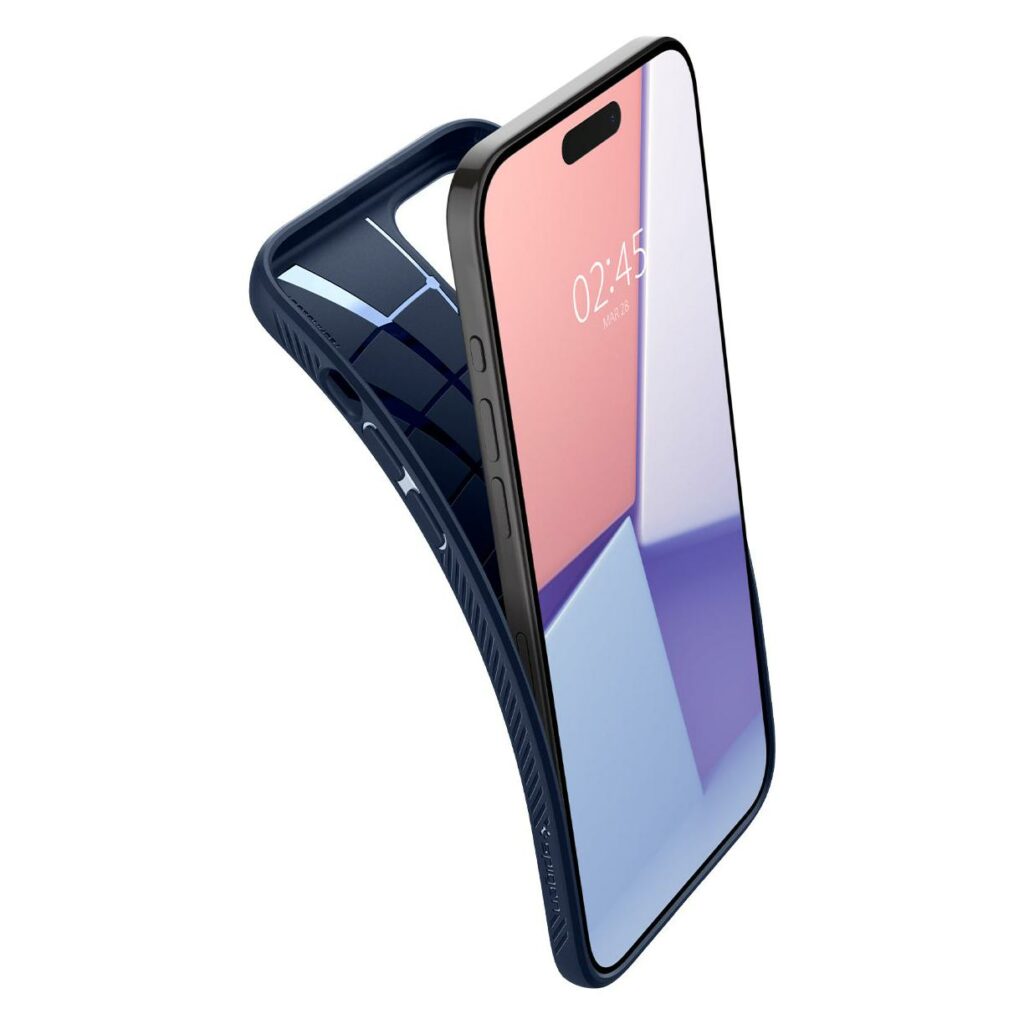 Spigen® Liquid Air™ ACS06705 iPhone 15 Pro Case - Navy Blue