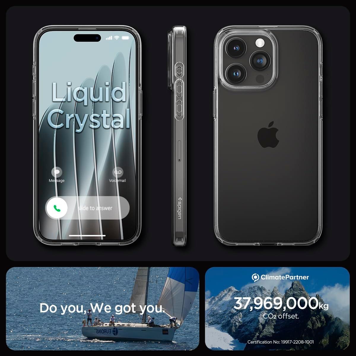 Spigen® Liquid Crystal™ ACS06699 iPhone 15 Pro Case - Crystal Clear