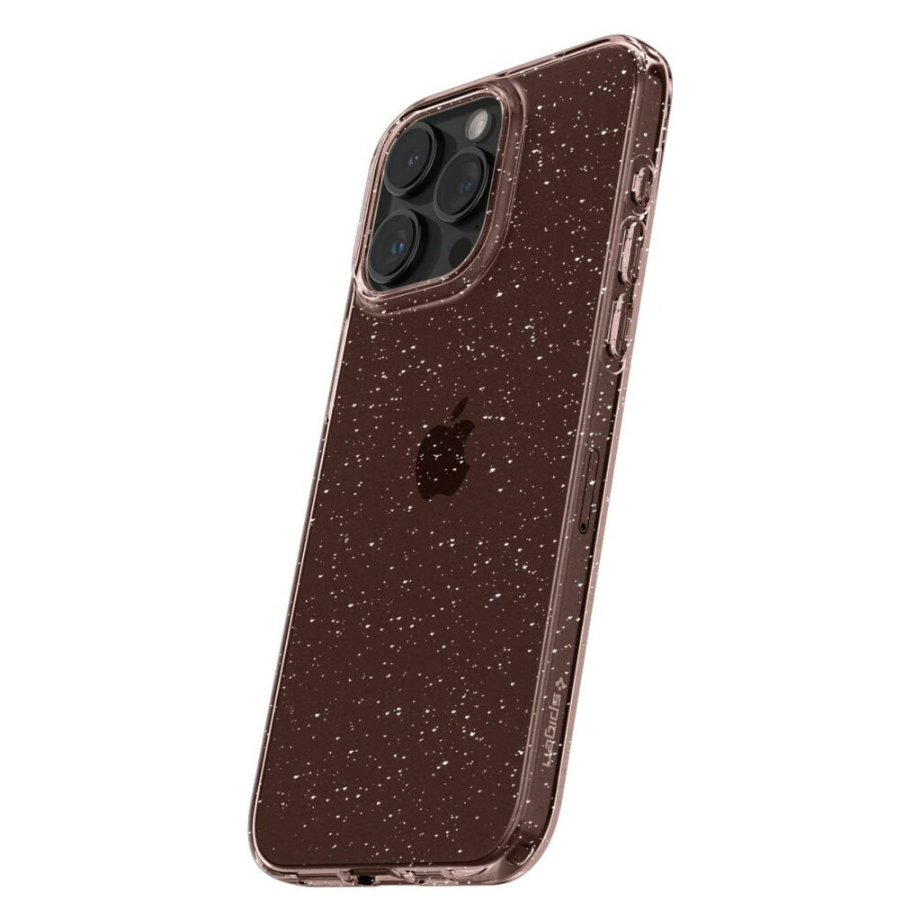 Spigen® Liquid Crystal™ Glitter ACS06560 iPhone 15 Pro Max Case - Rose Quartz