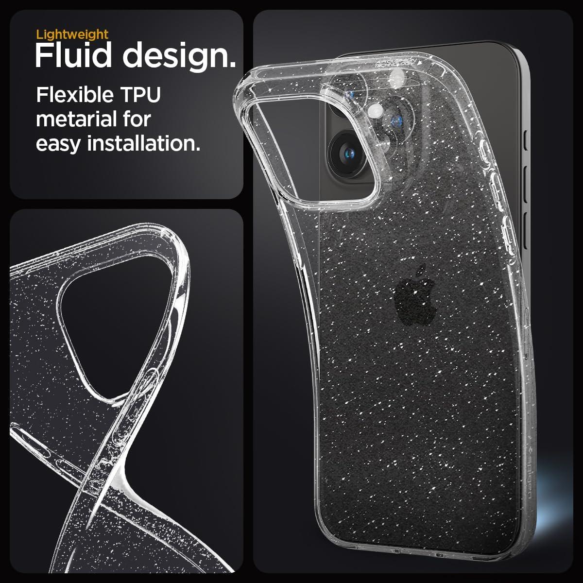 Spigen® Liquid Crystal™ Glitter ACS06701 iPhone 15 Pro Case - Crystal Quartz