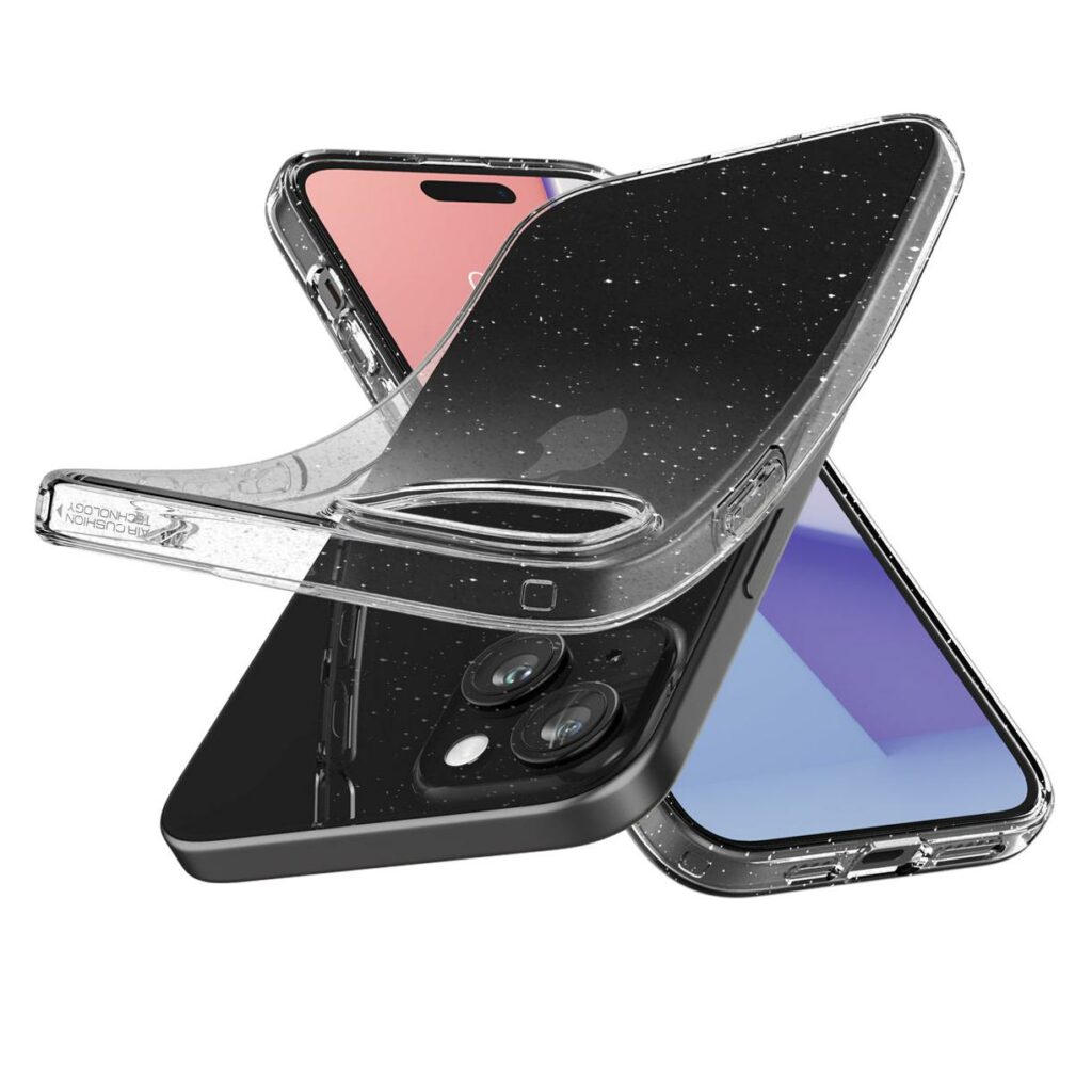 Spigen® Liquid Crystal™ Glitter ACS06788 iPhone 15 Case - Crystal Quartz