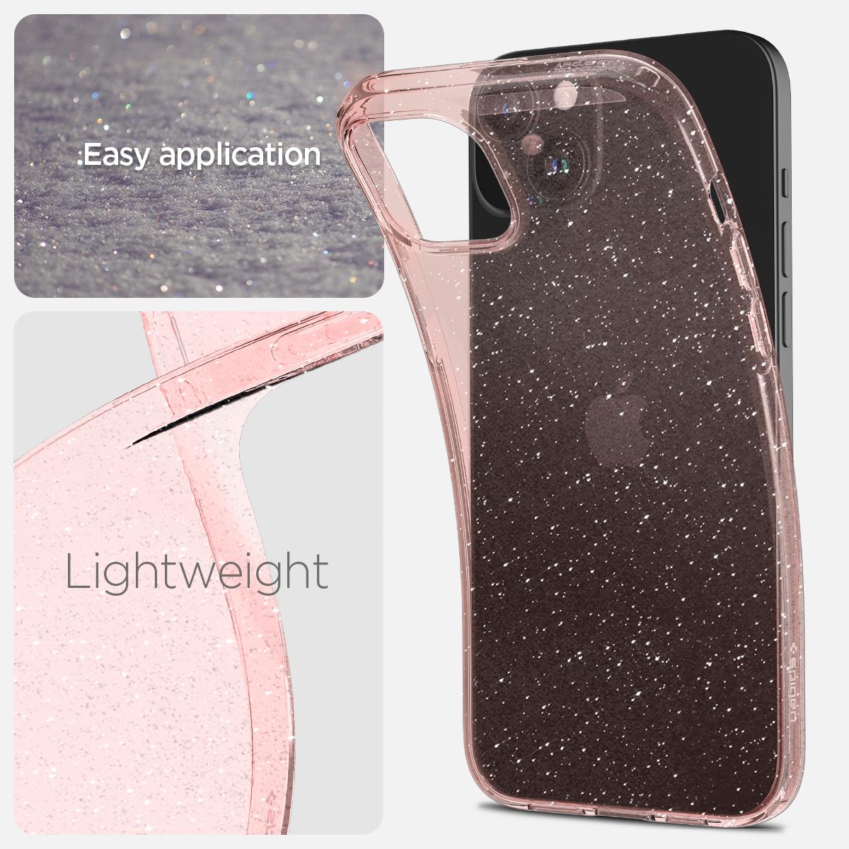 Spigen® Liquid Crystal™ Glitter ACS06789 iPhone 15 Case - Rose Quartz