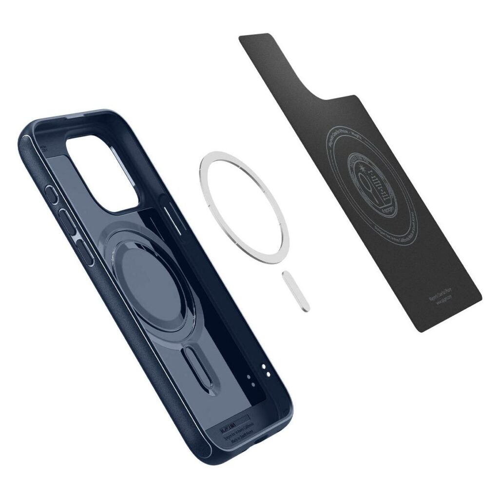 Spigen® Mag Armor™ (MagFit) ACS06598 iPhone 15 Pro Max Case - Navy Blue