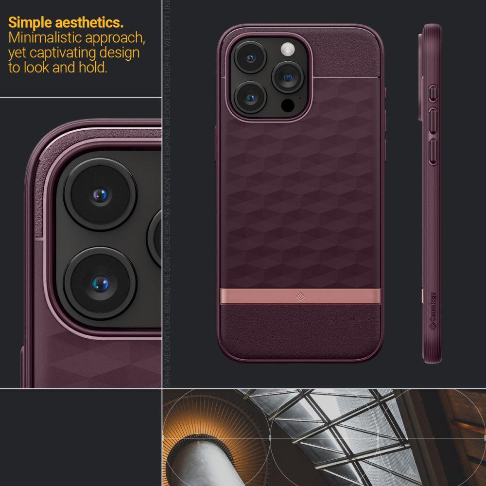 Spigen® Parallax Mag by Caseology® Collection ACS06751 iPhone 15 Pro Case – Burgundy