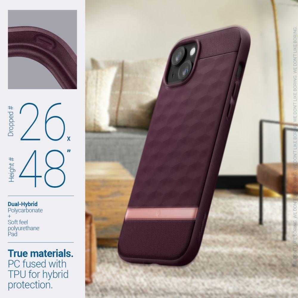 Spigen® Parallax Mag by Caseology® Collection ACS06820 iPhone 15 Case – Burgundy