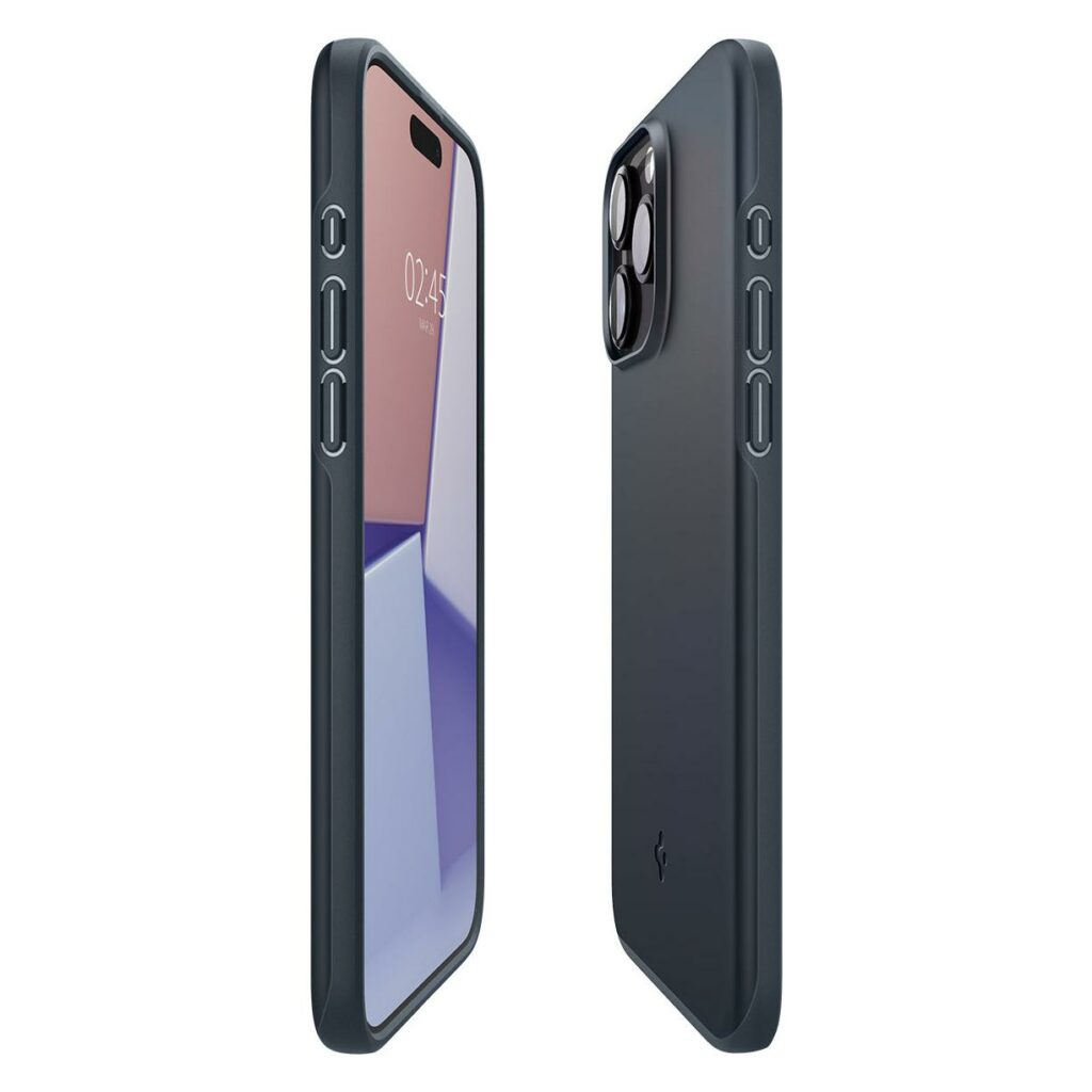 Spigen® Thin Fit™ ACS06546 iPhone 15 Pro Max Case - Metal Slate