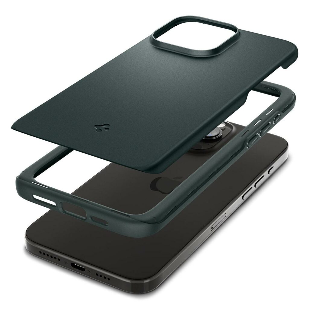 Spigen® Thin Fit™ ACS06690 iPhone 15 Pro Case - Abyss Green
