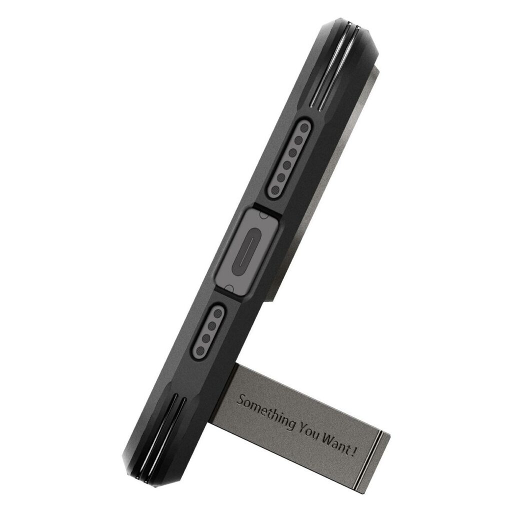 Spigen® Tough Armor™ (MagFit) ACS06593 iPhone 15 Pro Max Case - Gunmetal