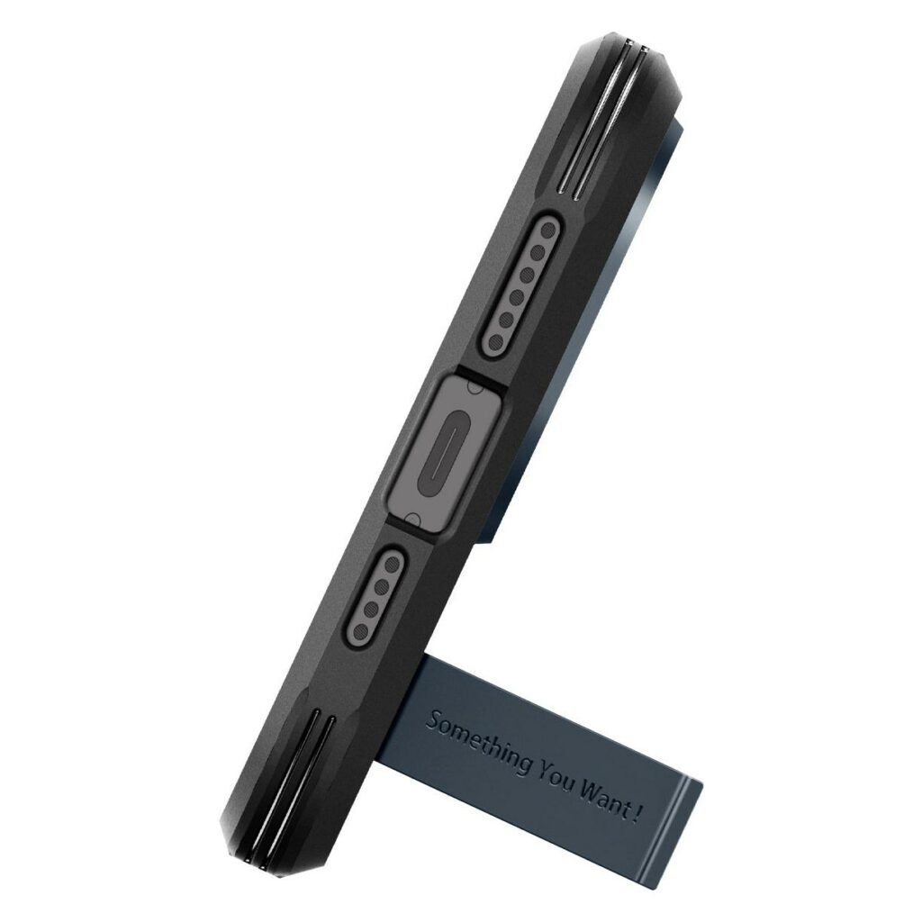 Spigen® Tough Armor™ (MagFit) ACS06595 iPhone 15 Pro Max Case - Metal Slate