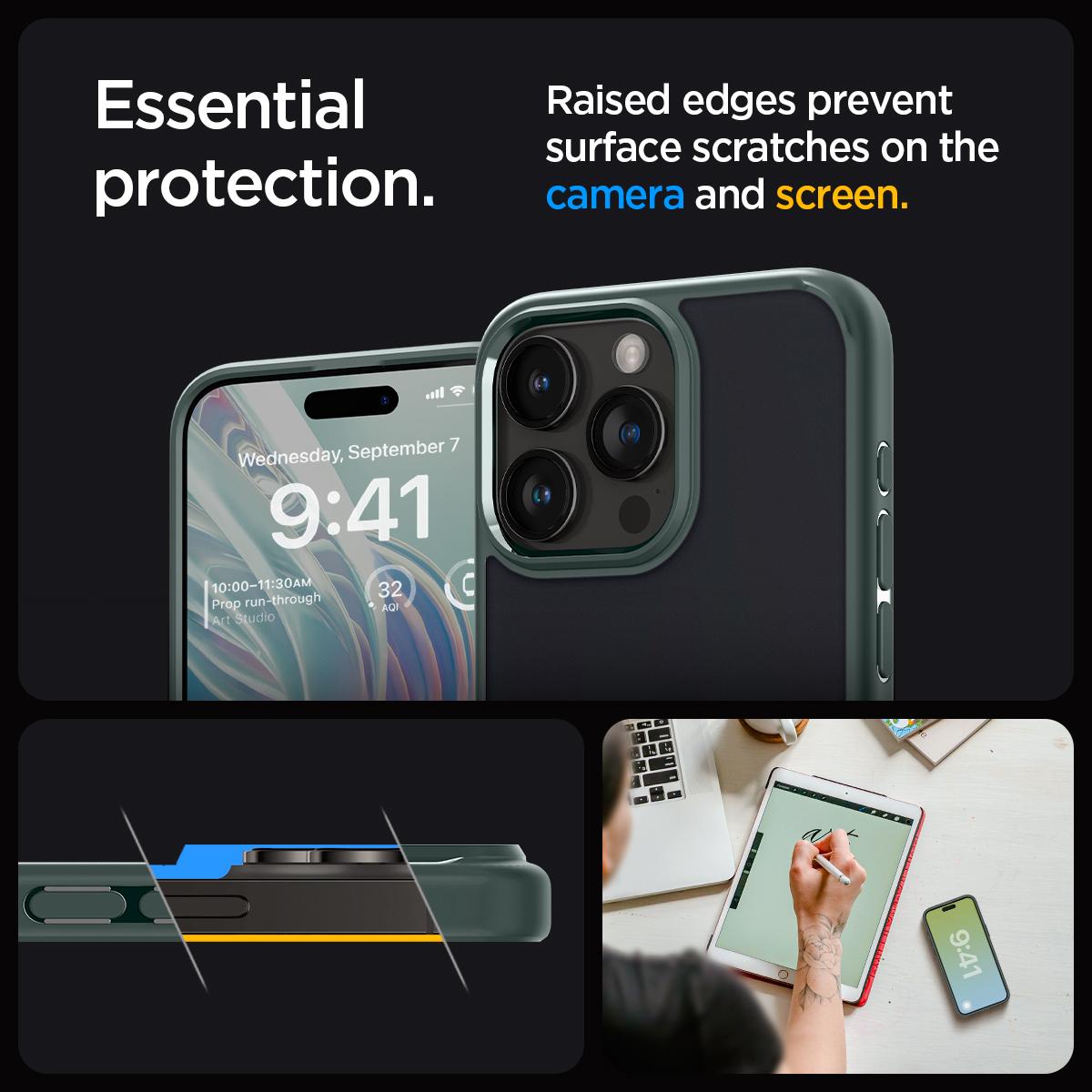 Spigen® Ultra Hybrid™ ACS06569 iPhone 15 Pro Max Case - Frost Green