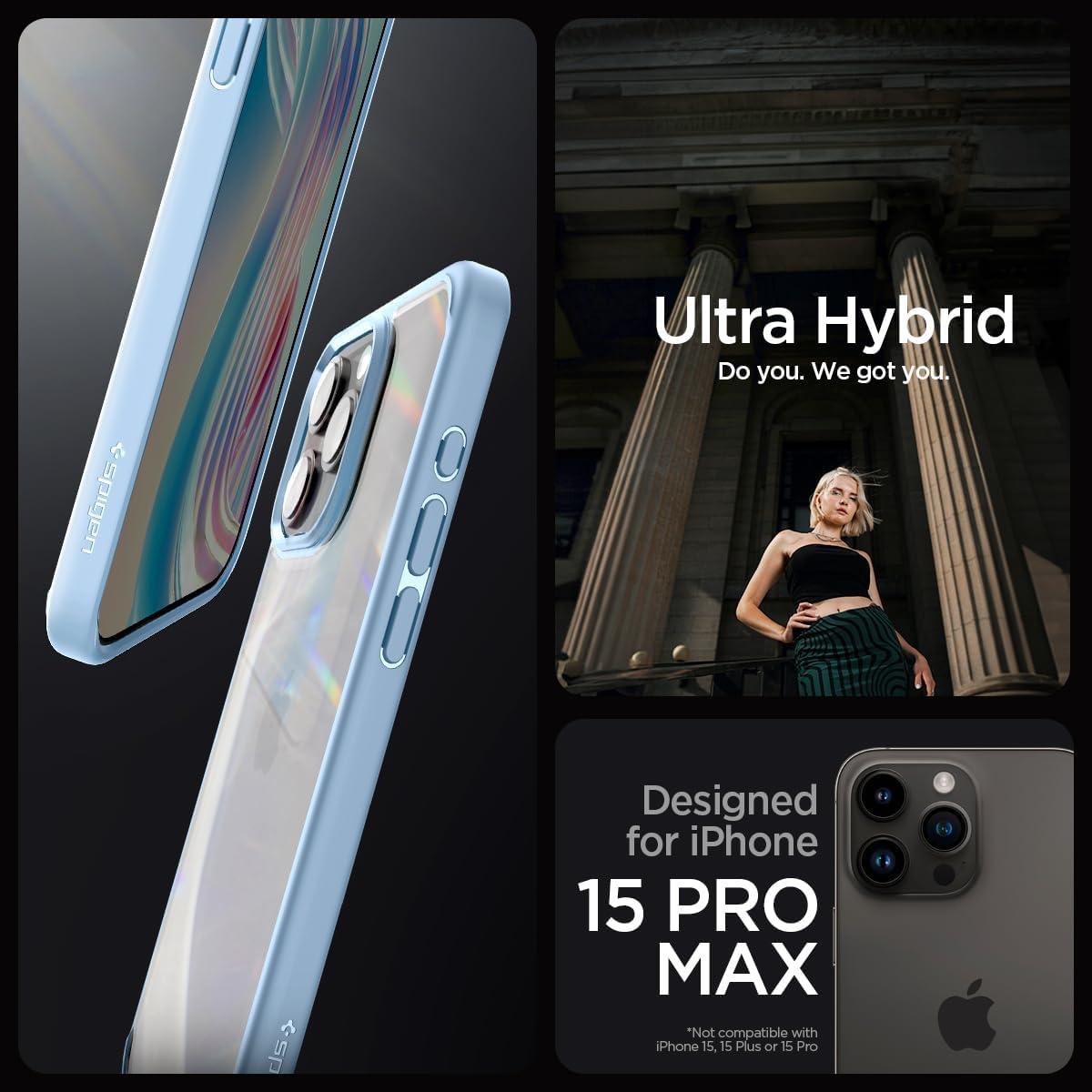 Spigen® Ultra Hybrid™ ACS06572 iPhone 15 Pro Max Case - Sierra Blue