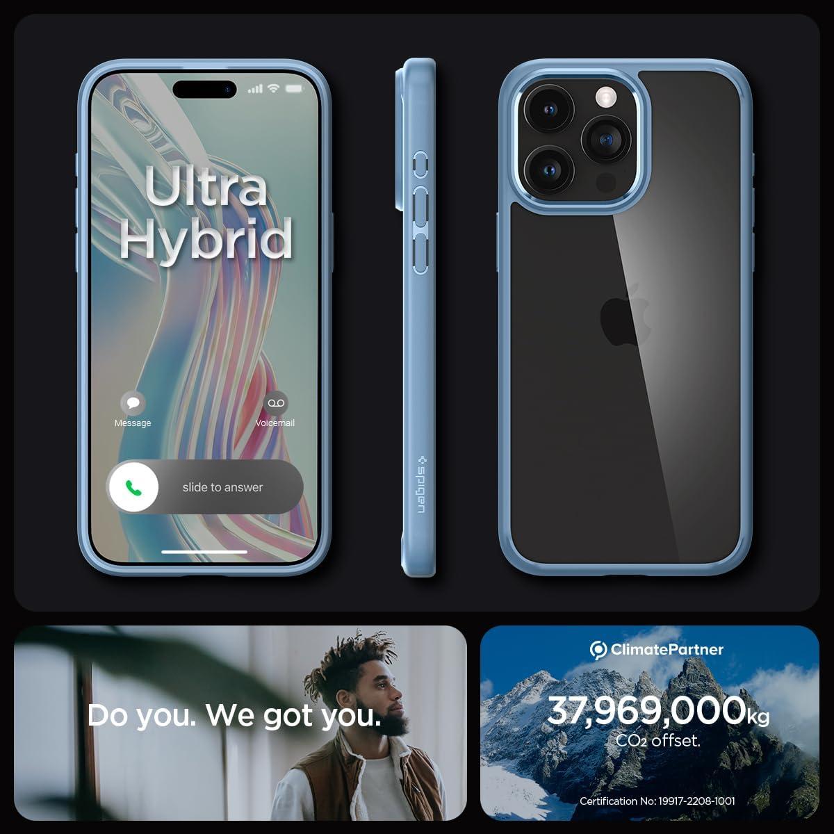 Spigen® Ultra Hybrid™ ACS06572 iPhone 15 Pro Max Case - Sierra Blue