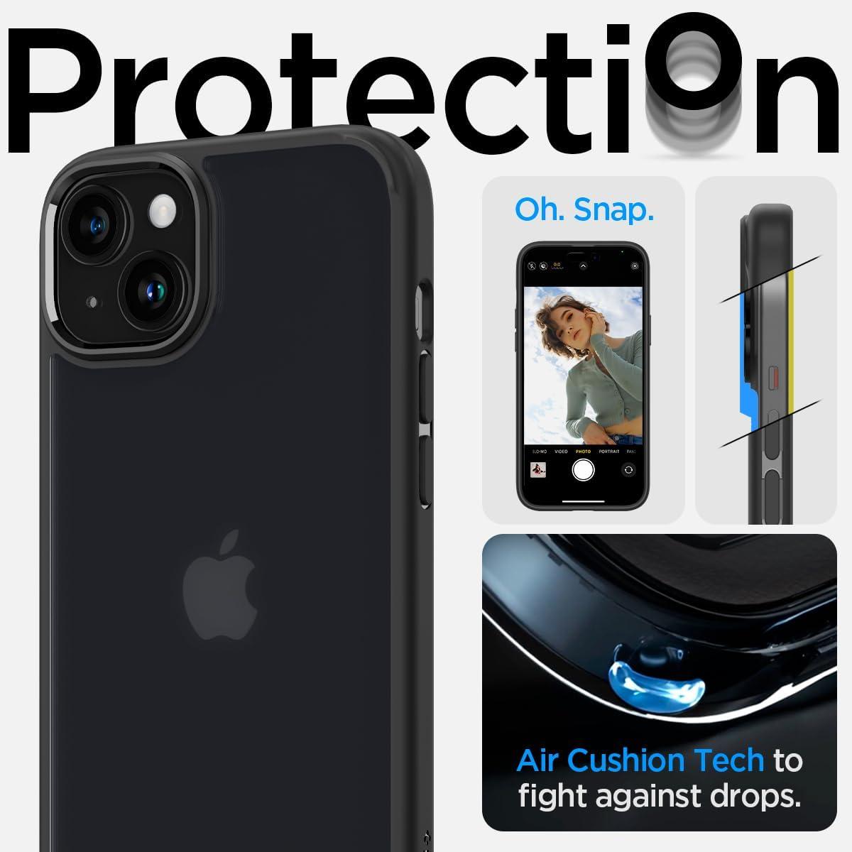 Spigen® Ultra Hybrid™ ACS06656 iPhone 15 Plus Case - Frost Black