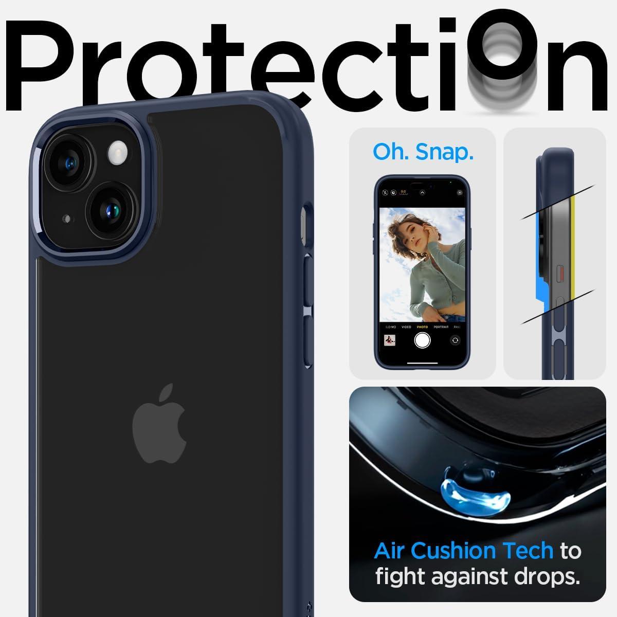 Spigen® Ultra Hybrid™ ACS06659 iPhone 15 Plus Case - Navy Blue