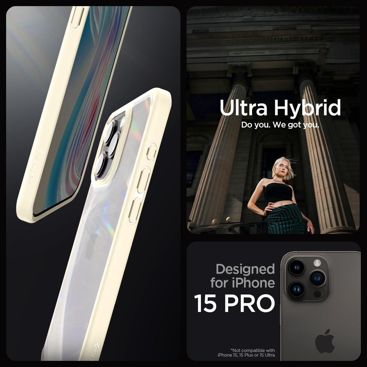 Spigen® Ultra Hybrid™ ACS06712 iPhone 15 Pro Case - Mute Beige