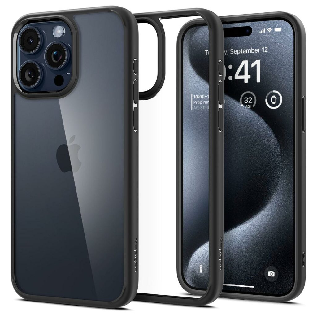 Spigen® Ultra Hybrid™ ACS06713 iPhone 15 Pro Case - Matte Black