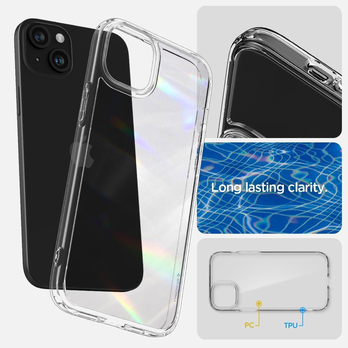 Spigen® Ultra Hybrid™ ACS06793 iPhone 15 Case - Crystal Clear