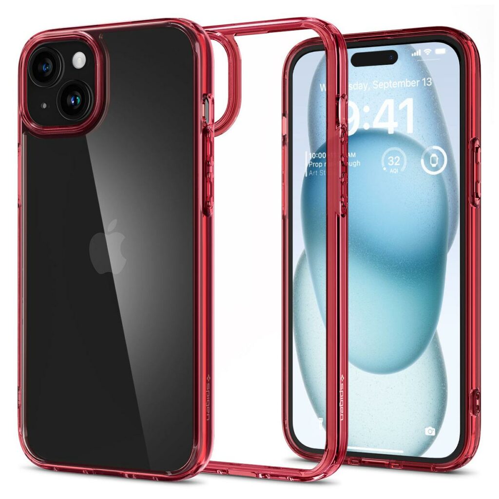 Spigen® Ultra Hybrid™ ACS06794 iPhone 15 Case - Red Crystal