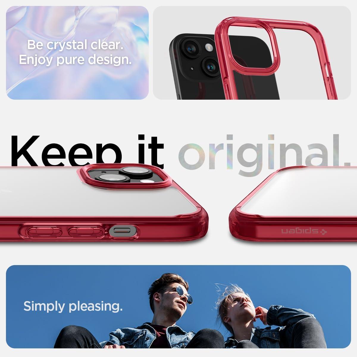 Spigen® Ultra Hybrid™ ACS06794 iPhone 15 Case - Red Crystal