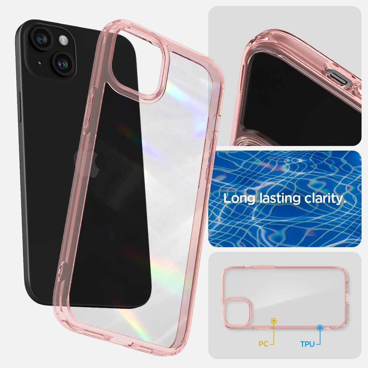 Spigen® Ultra Hybrid™ ACS06795 iPhone 15 Case - Rose Crystal