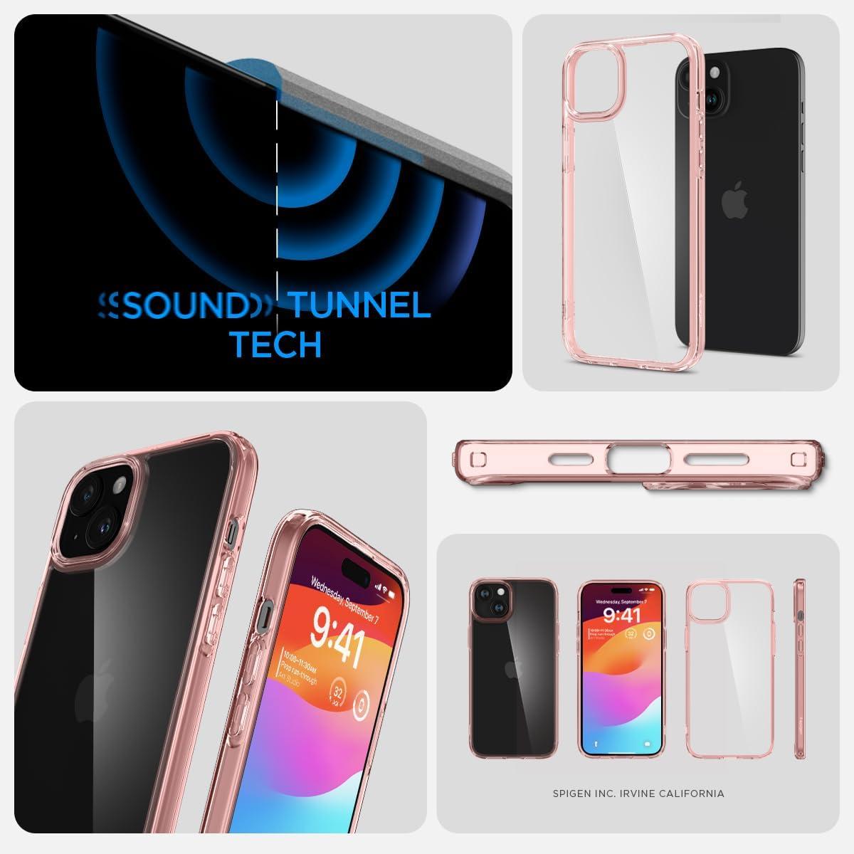 Spigen® Ultra Hybrid™ ACS06795 iPhone 15 Case - Rose Crystal