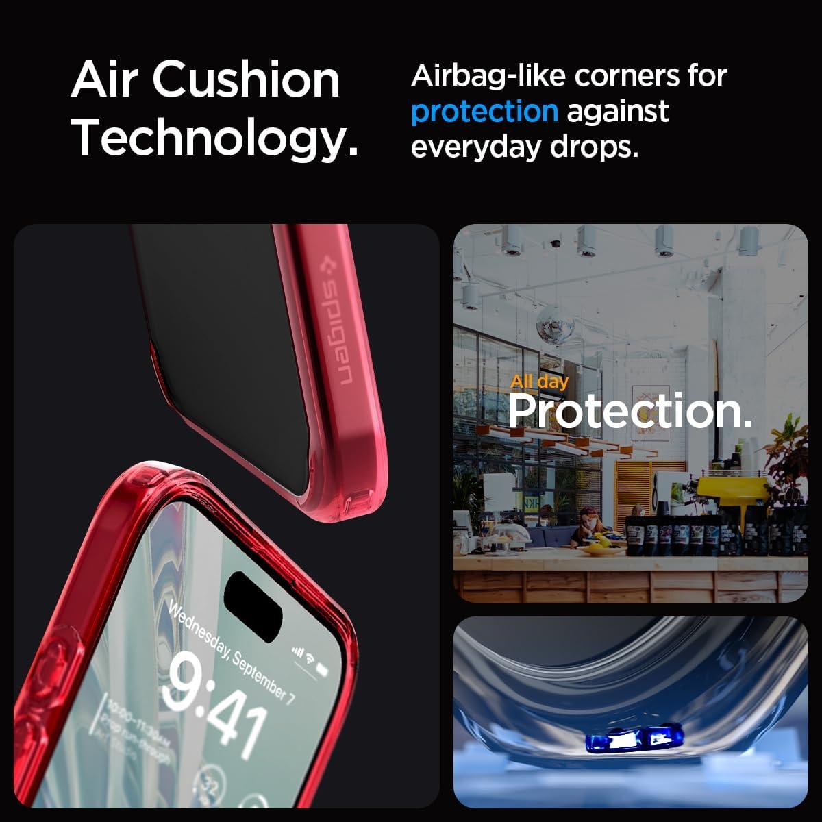 Spigen® Ultra Hybrid™ ACS07054 iPhone 15 Pro Max Case - Deep Red
