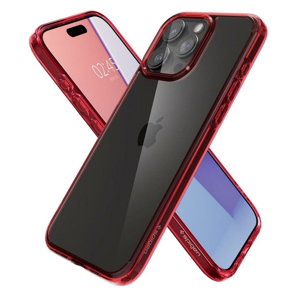 Spigen® Ultra Hybrid™ ACS07055 iPhone 15 Pro Case - Deep Red