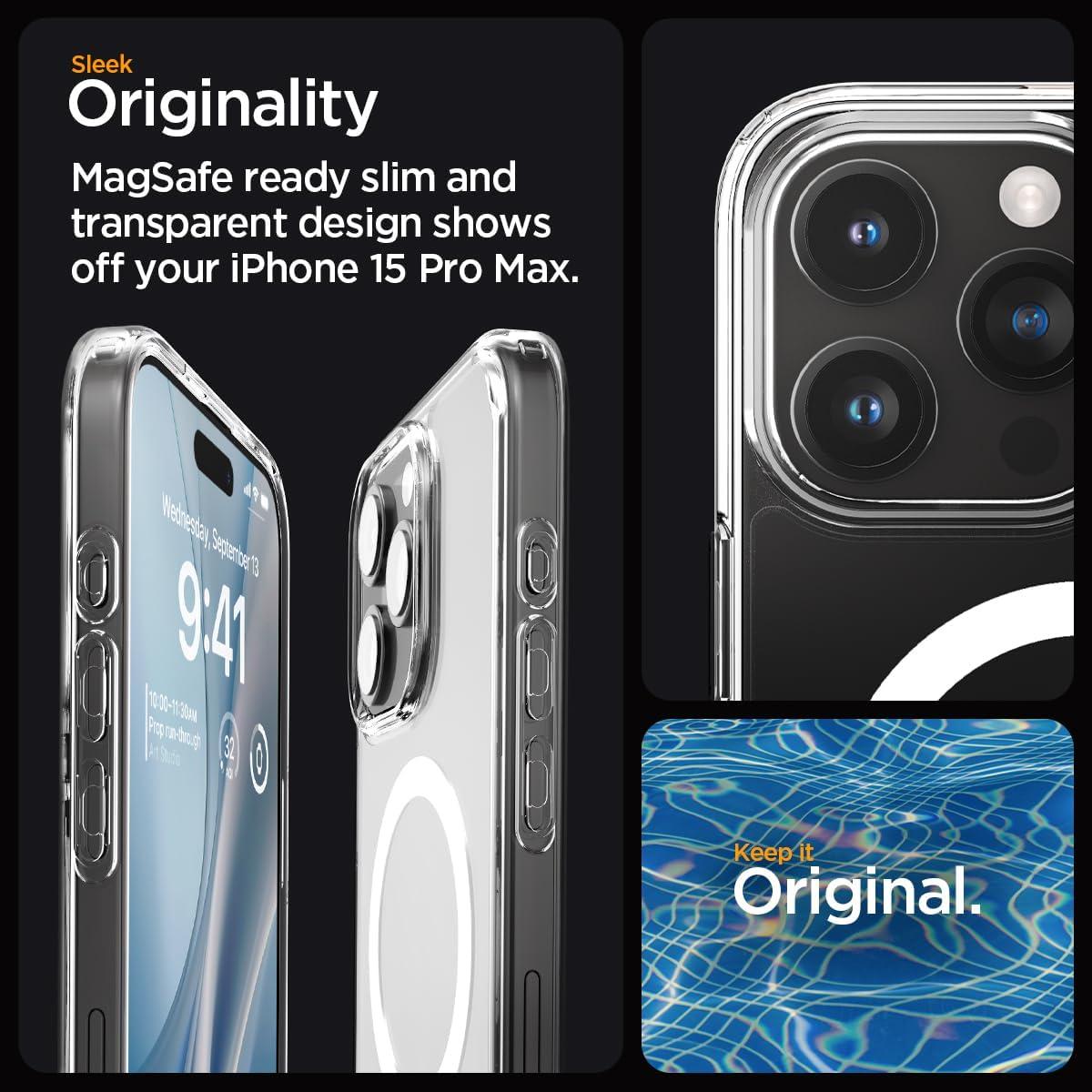 Spigen® Ultra Hybrid™ (MagFit) ACS06576 iPhone 15 Pro Max Case - White
