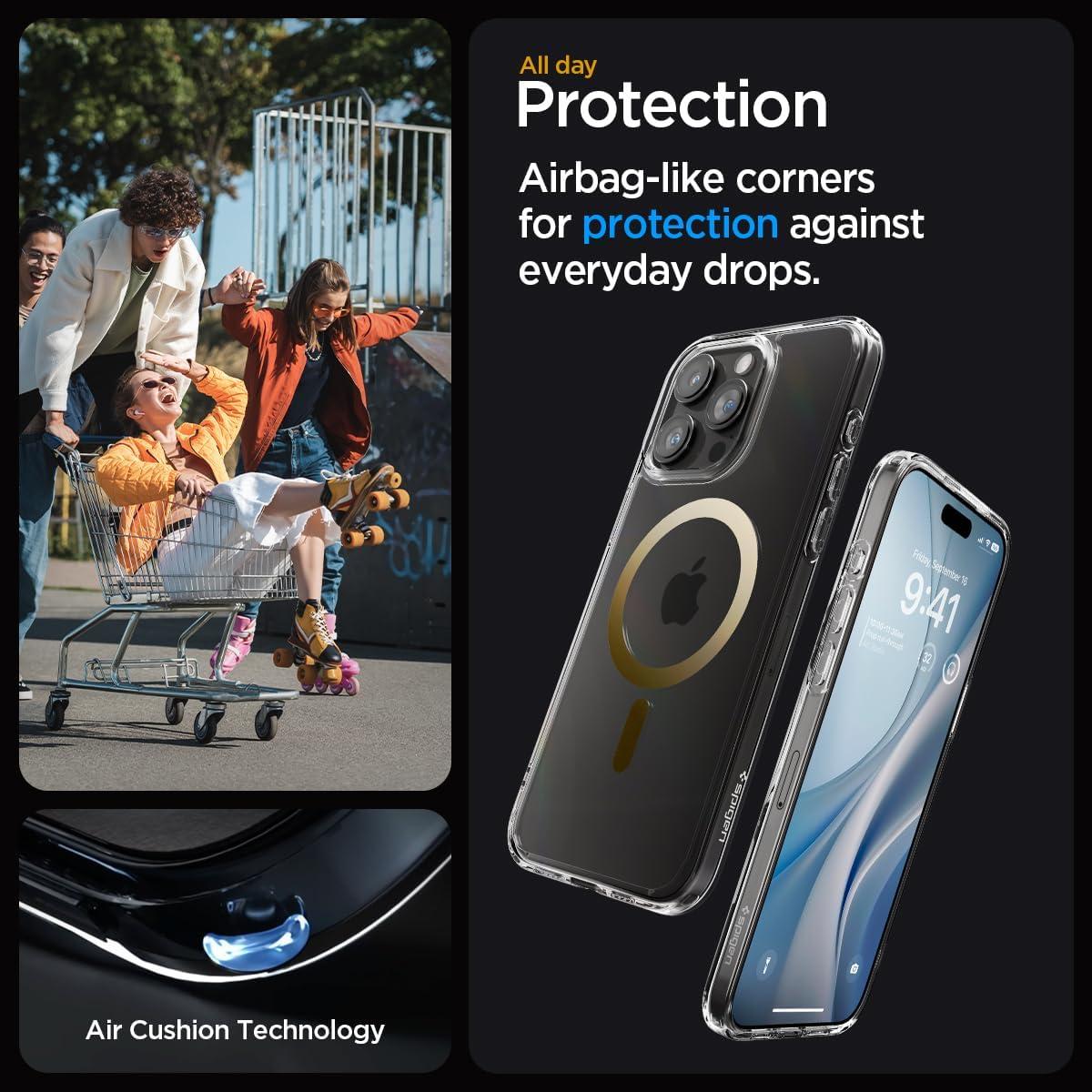 Spigen® Ultra Hybrid™ (MagFit) ACS06579 iPhone 15 Pro Max Case - Gold