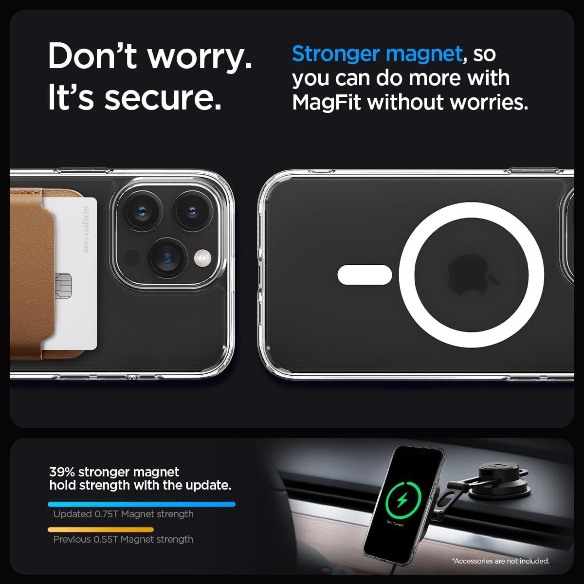 Spigen® Ultra Hybrid™ (MagFit) ACS06580 iPhone 15 Pro Max Case - Frost Clear