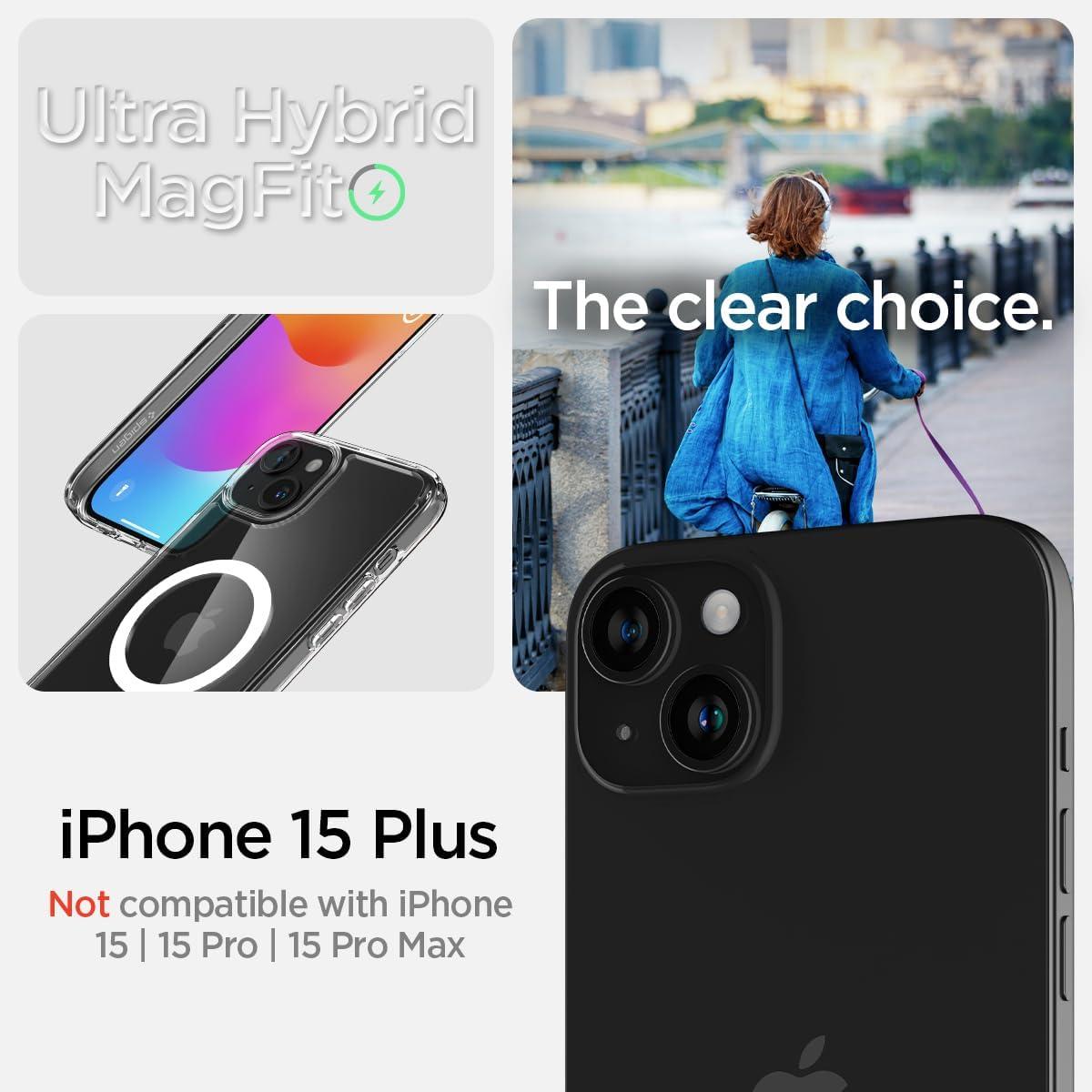Spigen® Ultra Hybrid™ (MagFit) ACS06660 iPhone 15 Plus Case - White