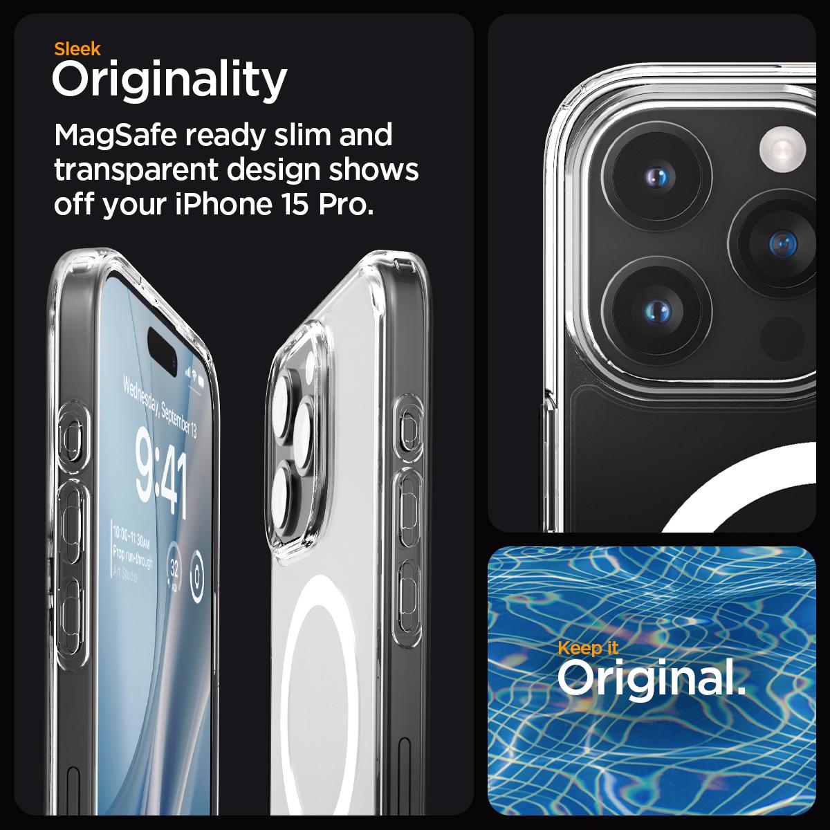 Spigen® Ultra Hybrid™ (MagFit) ACS06719 iPhone 15 Pro Case - Frost Clear
